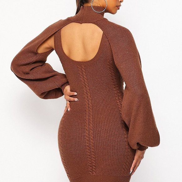 Restocked!!! 🚨 Cozy 2-Piece Cable Knit Sweater Dress (Medium) - Picture 2 of 4